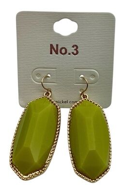 No. 3 Mia Lime Earrings (NWT)